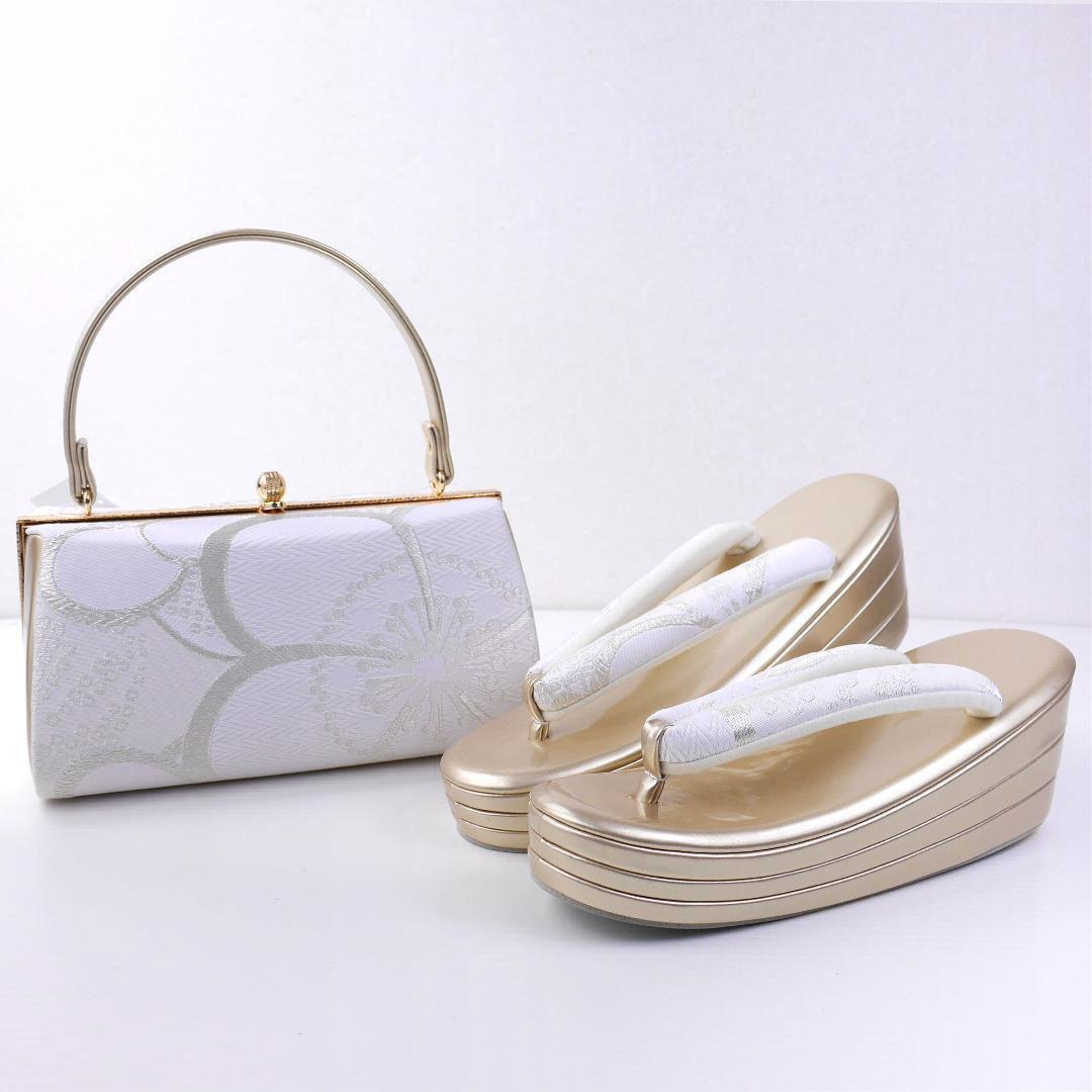 和装 草履バッグセット 振袖 成人式 厚底 ヒール草履 uzouri94-1