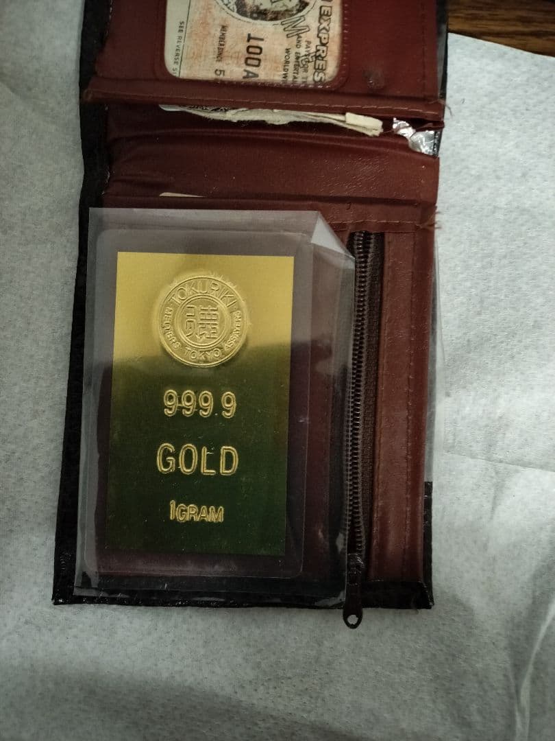 ☆☆徳力 純金カード１g ☆☆ラミネート入り、台紙付き