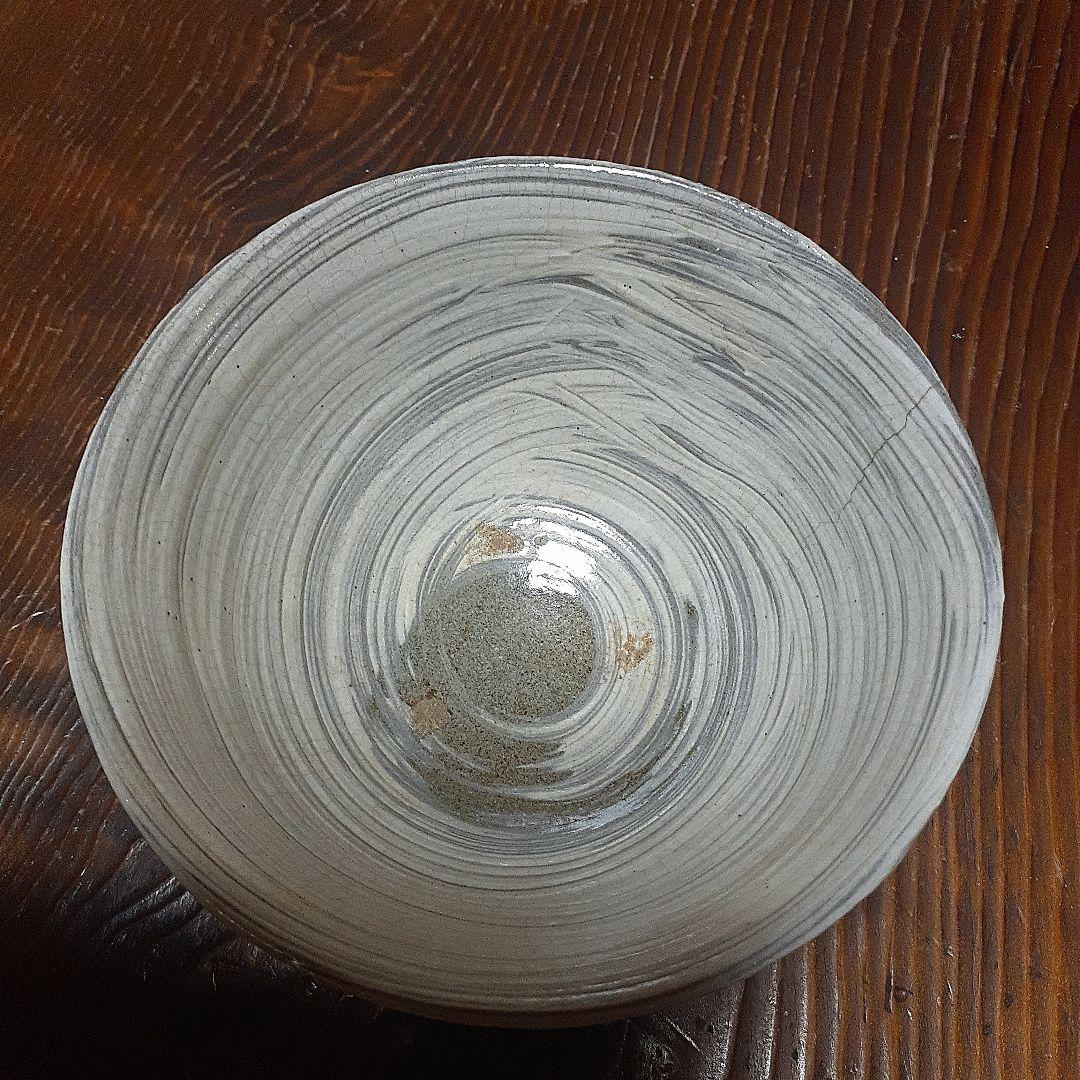 李朝鶏龍山刷毛目人参文茶碗