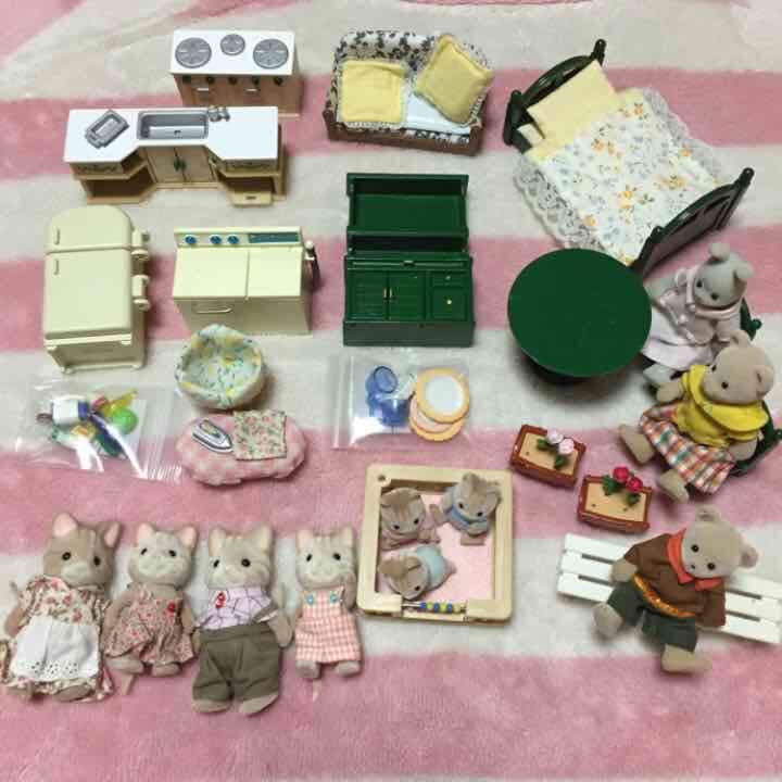 ◆シルバニアファミリー家具、キッチン、シマネコファミリー入り◆廃盤レア◆