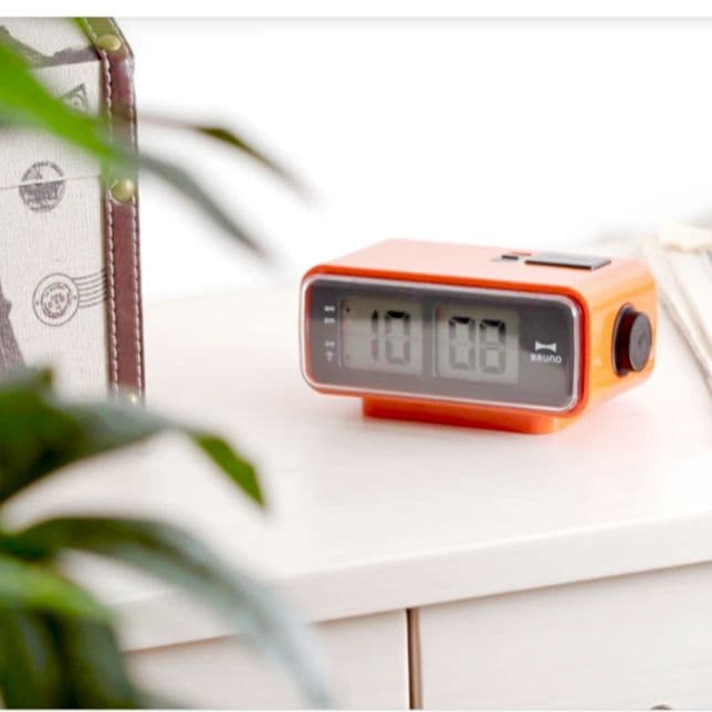 BRUNO LCDレトロアラームクロックS BCR003 レッド 電波時計 希少