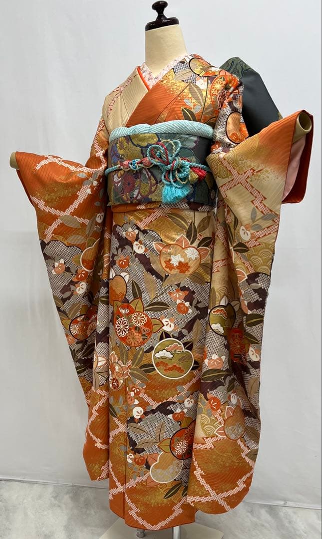 振り袖　フルセット　別誂長襦袢　金彩　成人式　ますいわ屋扱い　重ね襟付き　681