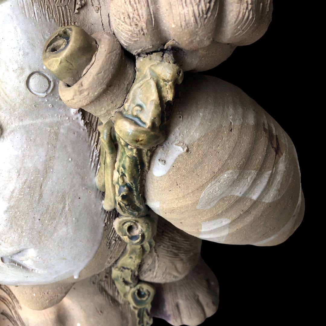 希少　60センチ　信楽焼　白たぬき　置物 骨董／アンティーク　ヴィンテージ 陶器