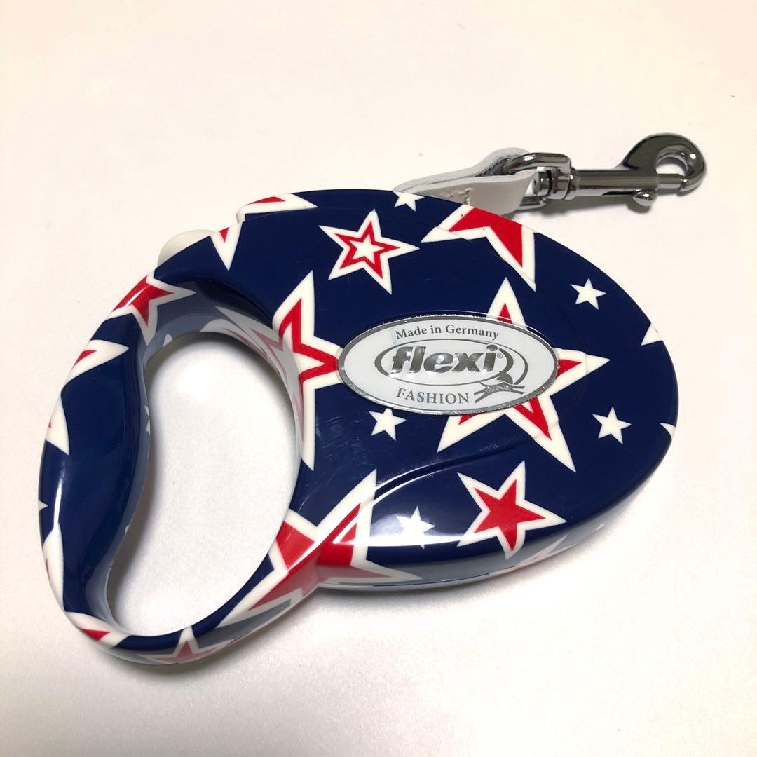 希少 flexi フレキシリード 3mリード 星柄 犬 ペット ブルー S