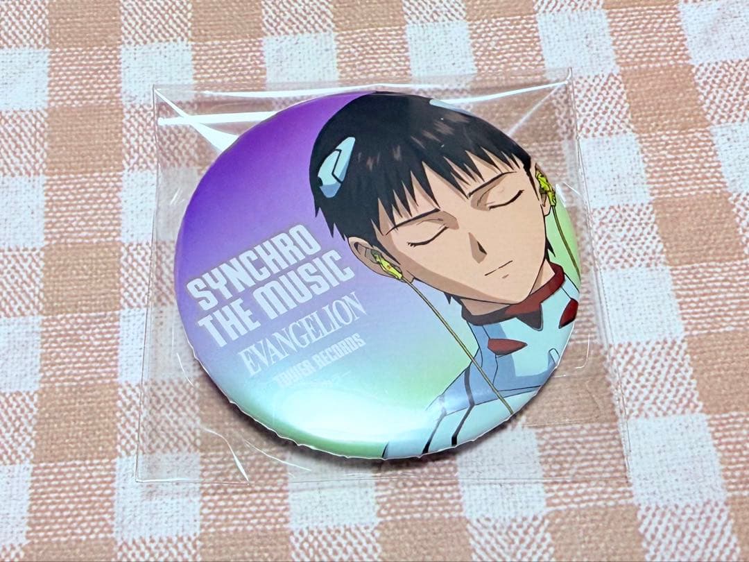 エヴァンゲリオン 碇シンジ タワーレコード 缶バッジ