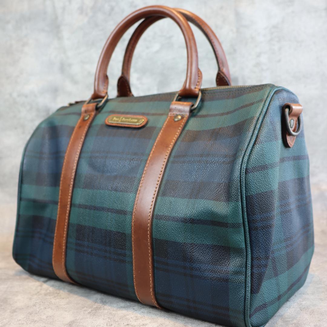 POLO RALPH LAUREN チェック柄 ハンドバッグ ボストンバッグ