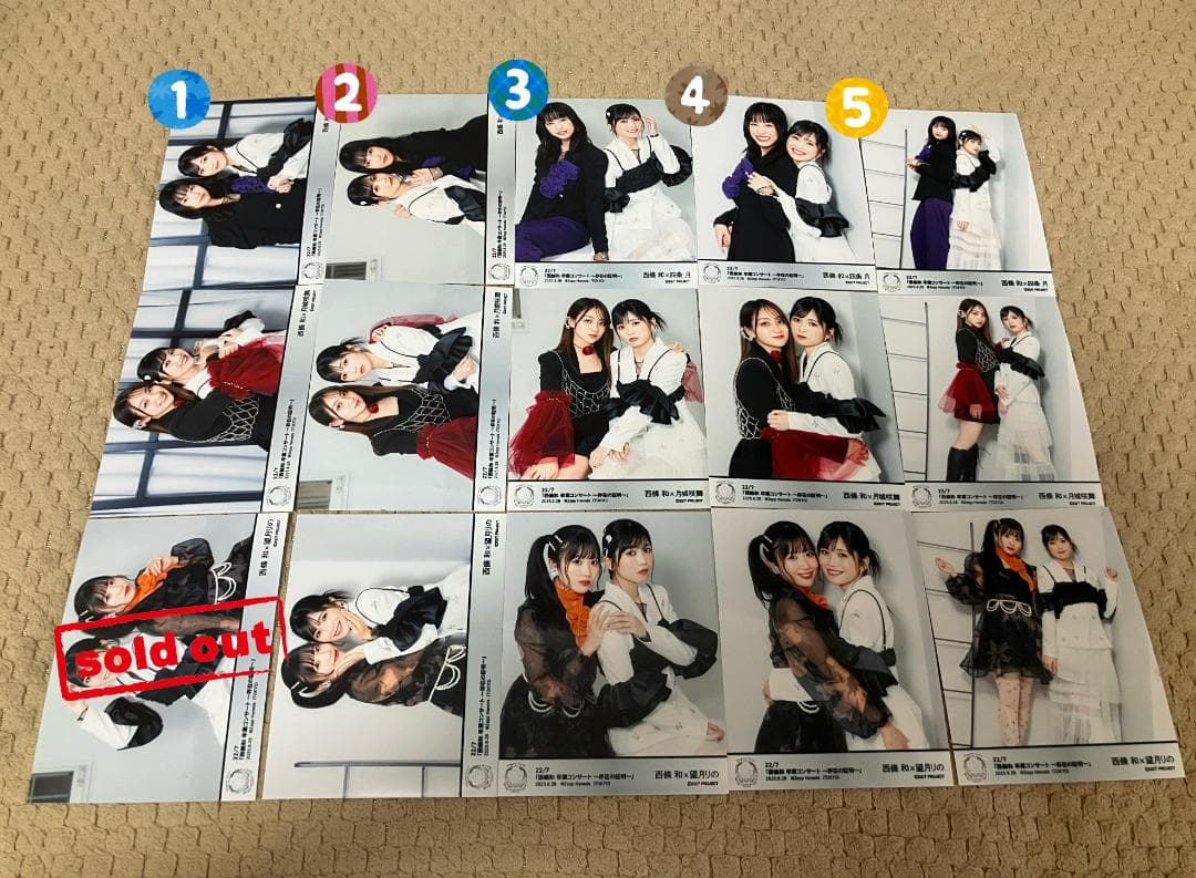 ナナニジ　22/7　西條和卒業コンサート　ブロマイド　バラ売り