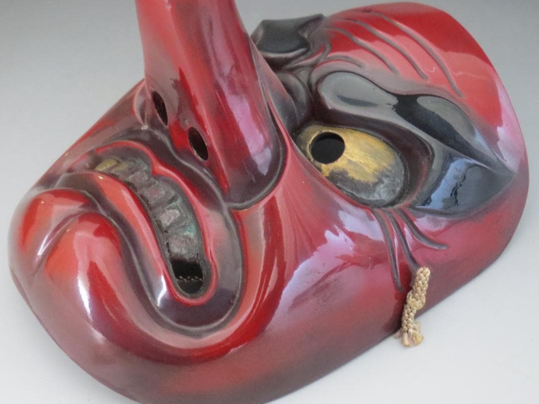 備中神楽 清己作　小天狗　お面 ★神楽面・能面・能楽・日本伝統工芸・備中民藝