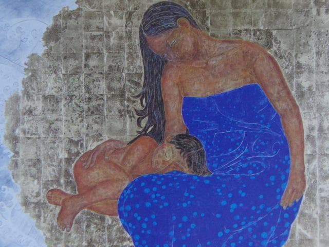 河村源三、【海】、希少な額装用画集より、新品額装付、状態良好