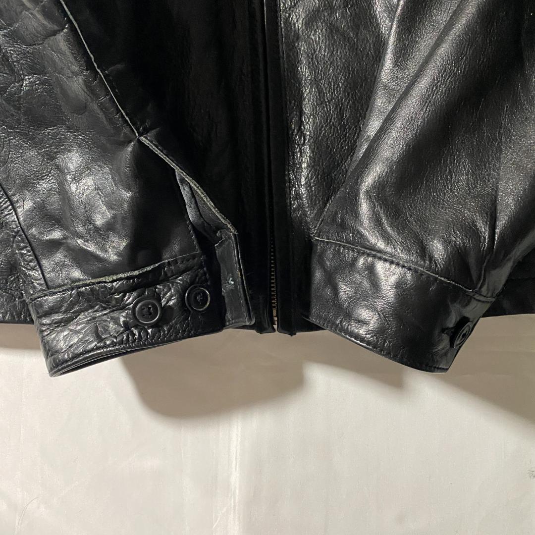 00s 名作 GAP カウレザージャケット ブラック