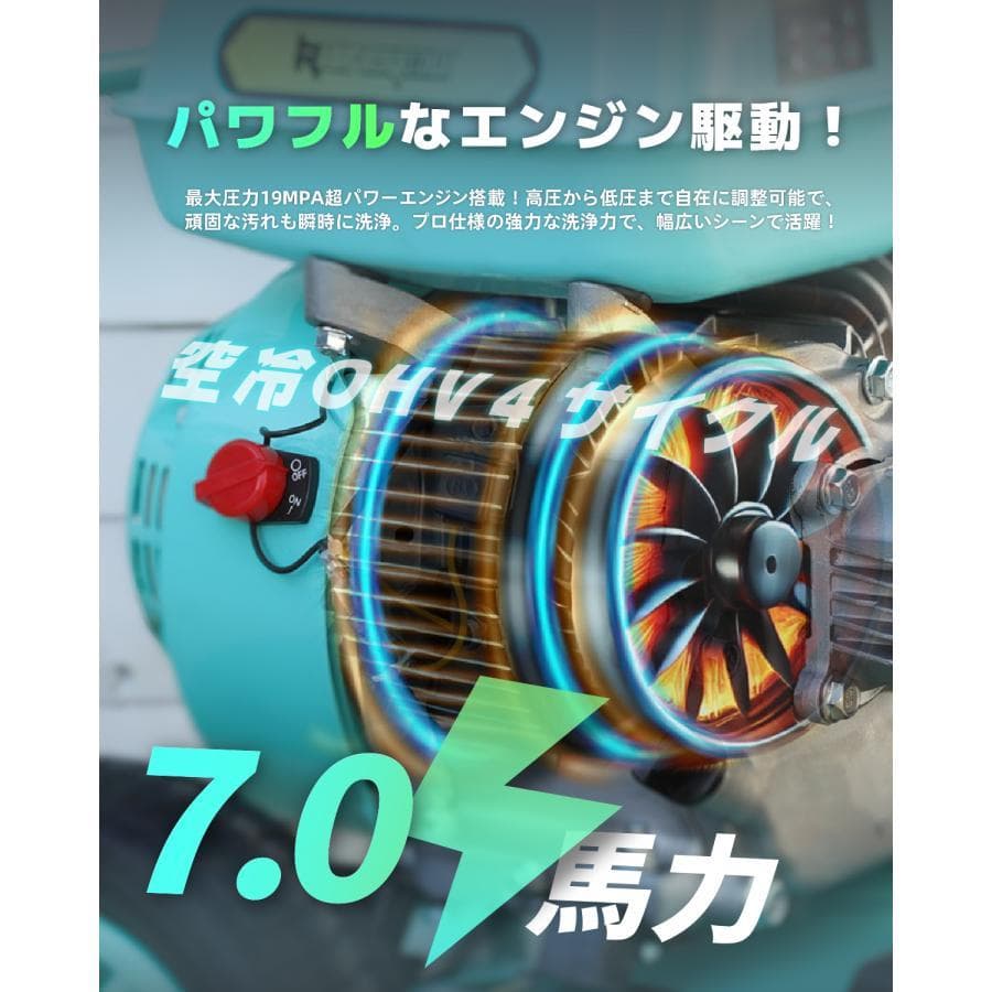★新商品！★エンジン式高圧洗浄機 17MPa 最大圧力 9.5L/min