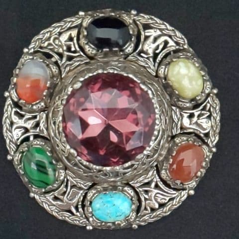 レア！！！イギリス ヴィンテージ MIRACLE社 大きなブローチ ネックレス