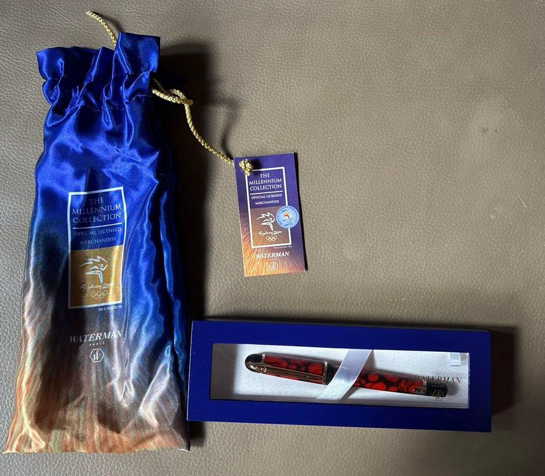 【新品/未使用】WATERMAN 万年筆 赤マーブルF細字 フィリアス 五輪