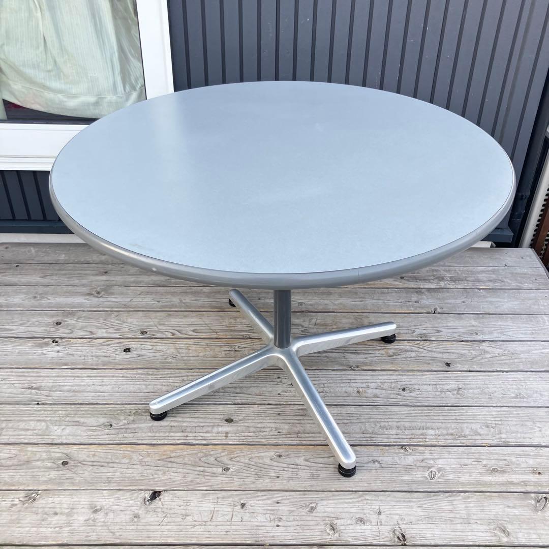 北欧レトロ アイアンフレーム ラウンドテーブル ダイニングテーブル 円卓 円形