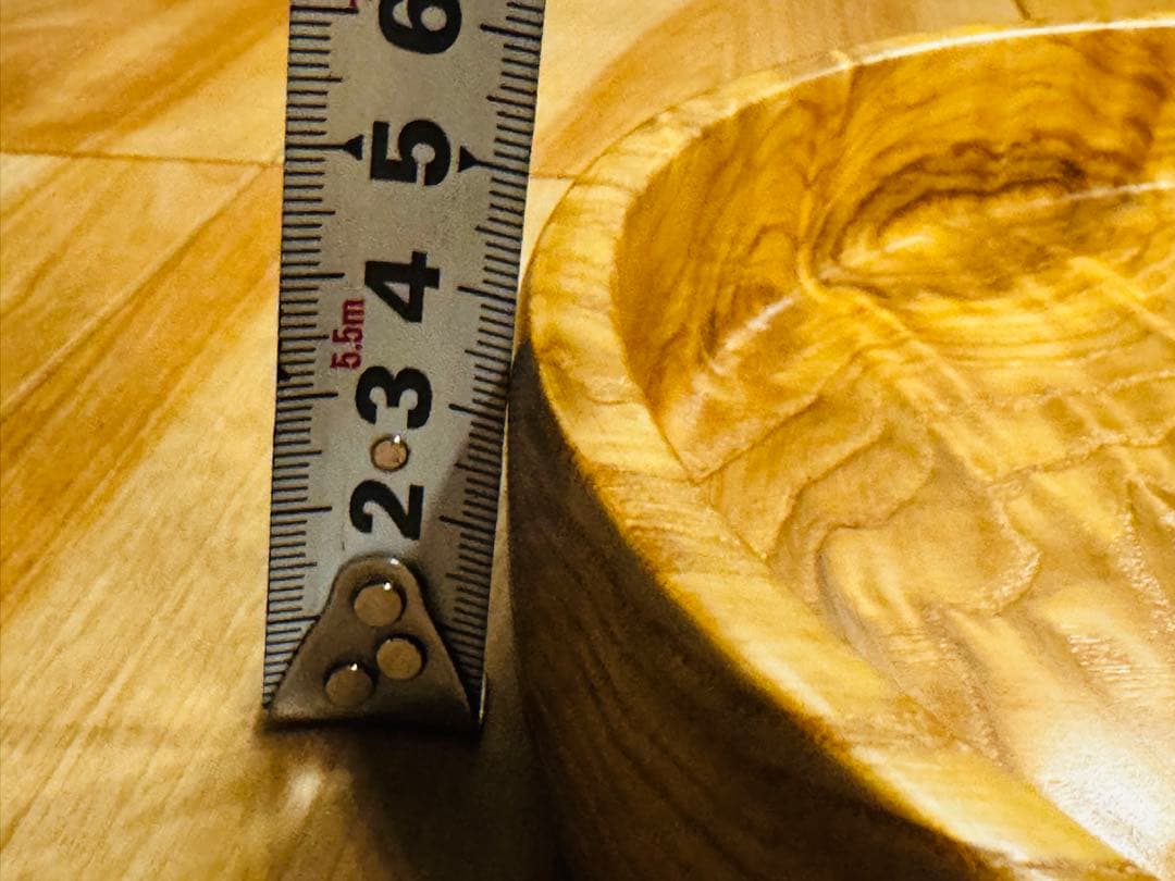 希少 北海道工芸品 瘤杢 木製丸盆 昭和レトロ No.53