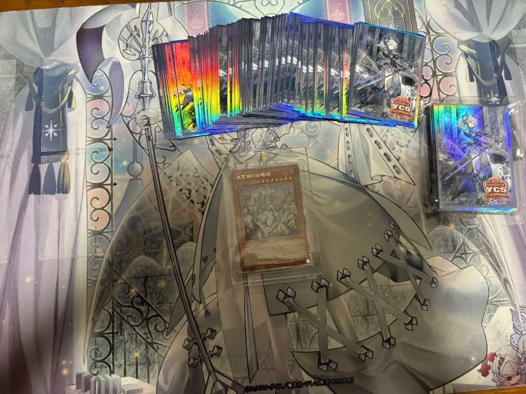 遊戯王ラビュリンス　プレイマット、スリーブ＋白銀姫絵違い25thシクセット値下げ