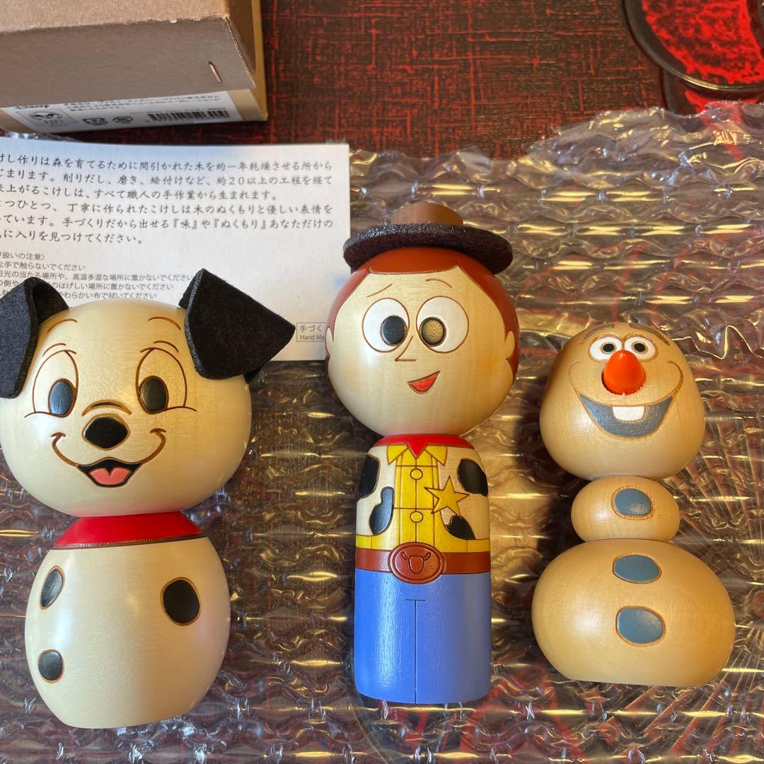 卯三郎こけし　101匹わんちゃん　アナ雪(オラフ)　トイストーリー(ウッディ)