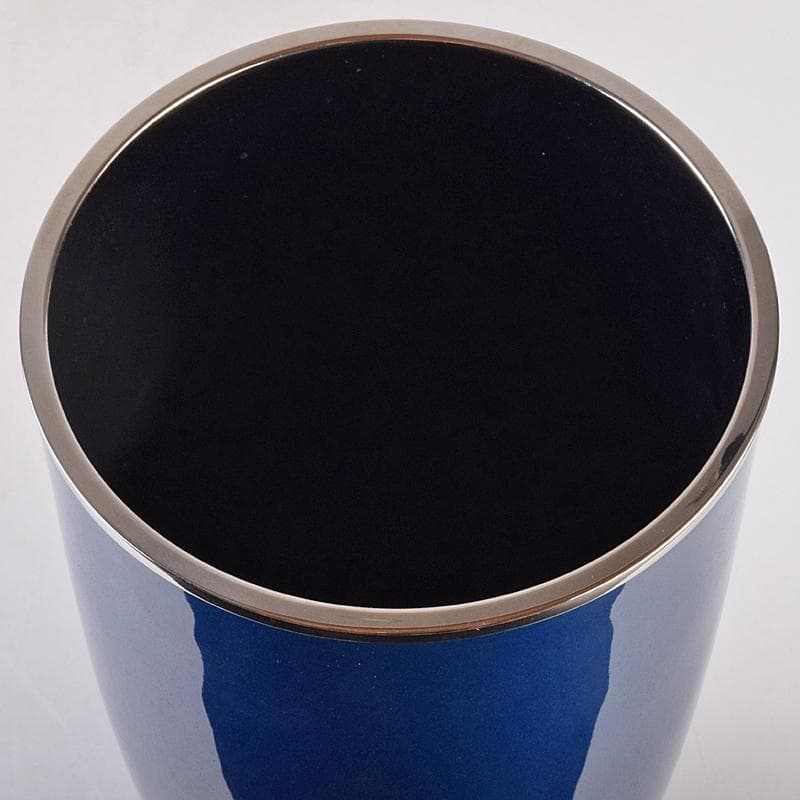 七宝焼　鶴文　花瓶　時代箱付　M　R8883B