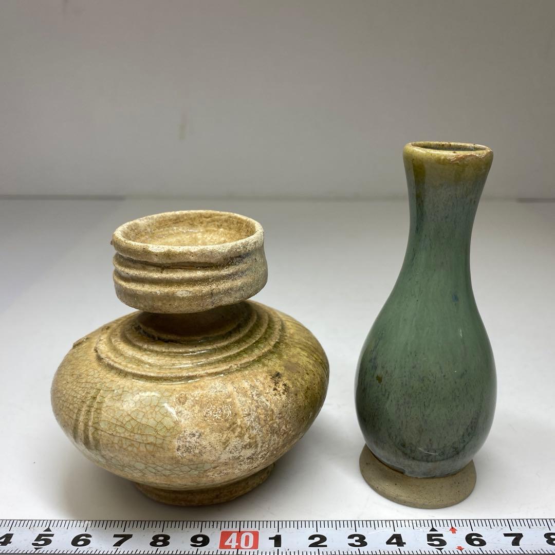 専用　中国古玩　小壺　3点　高さ13.2・9.7・7.5㎝　東な7-0329①