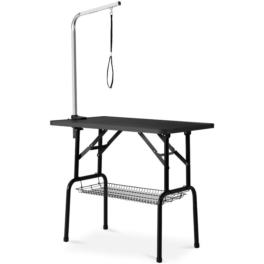 トリミングテーブル　折り畳み式　ペット用　爪切り　ブラッシング　BLACK