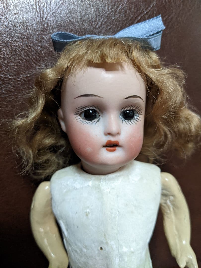 最終！アンティークビスクドールホイバッハの可愛いお嬢さん検)ミニョネット