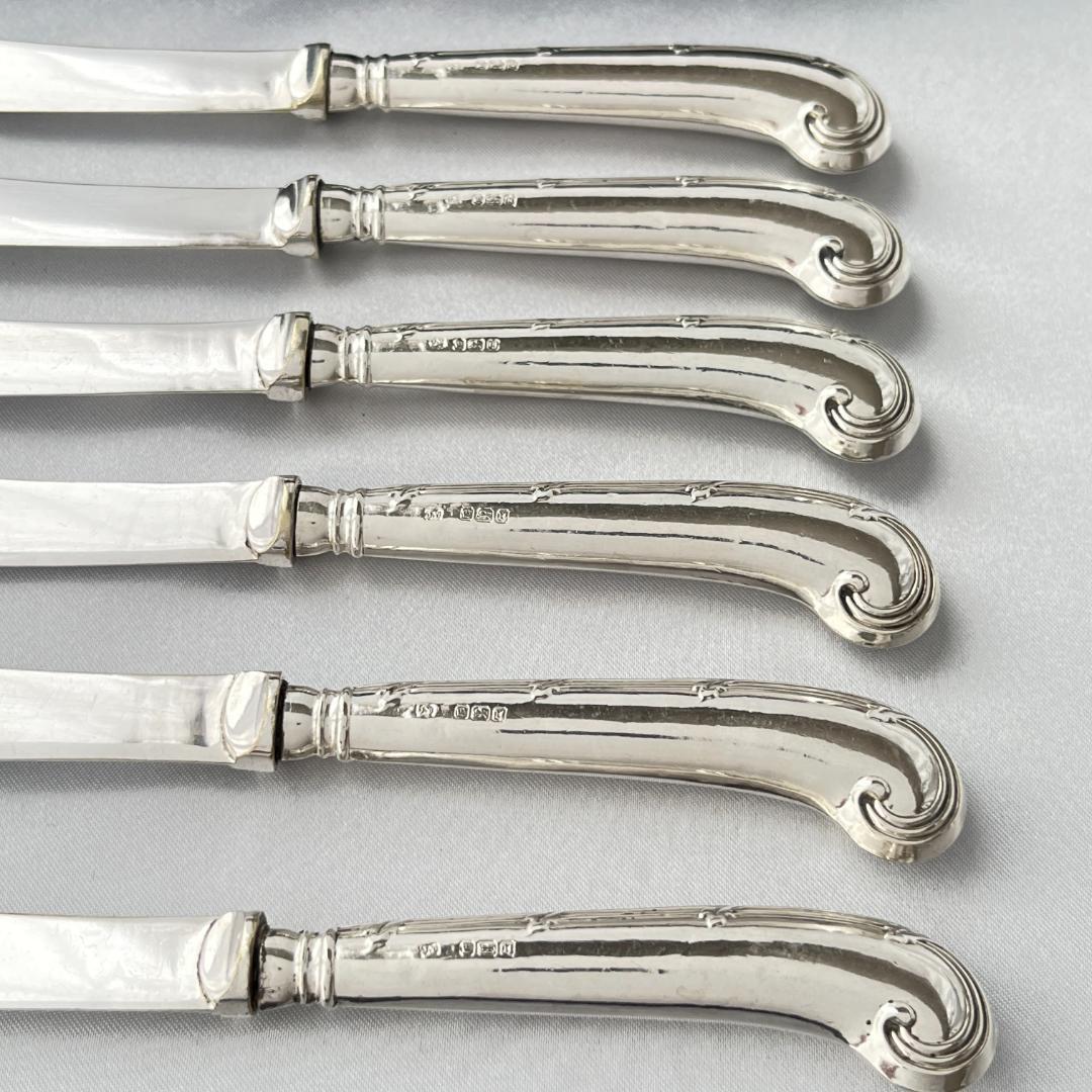 【Yates Brothers】 【純銀ハンドル】 ロココのティーナイフ