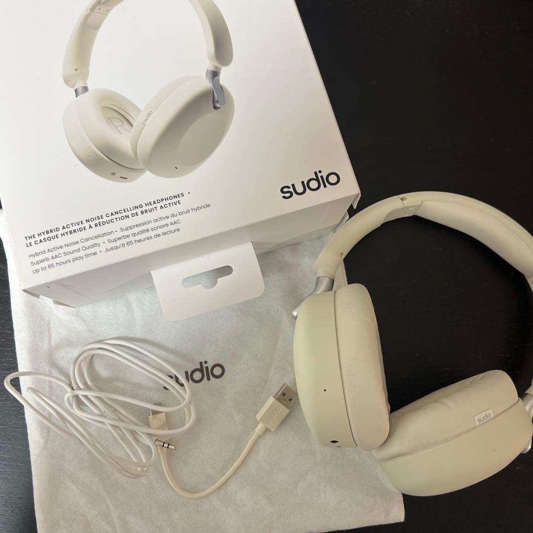 sudio ワイヤレスノイズキャンセリングヘッドフォン ホワイト