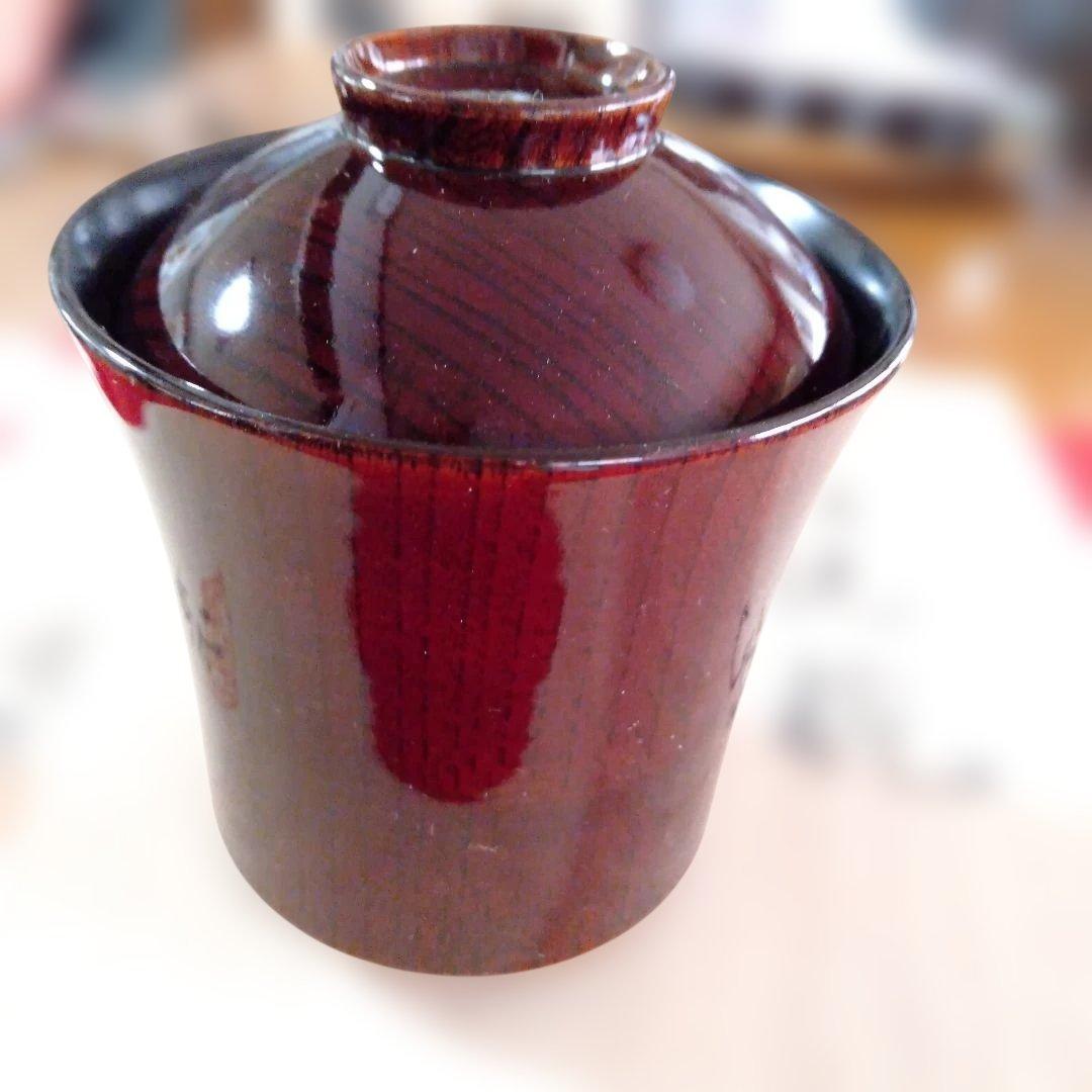 木製溜塗　箸洗椀五客　未使用品