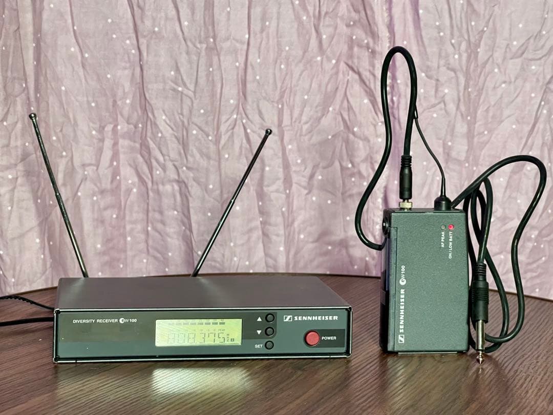 ⑤Sennheiser EW100 B帯 ワイヤレスシステム ラベリアマイク付き