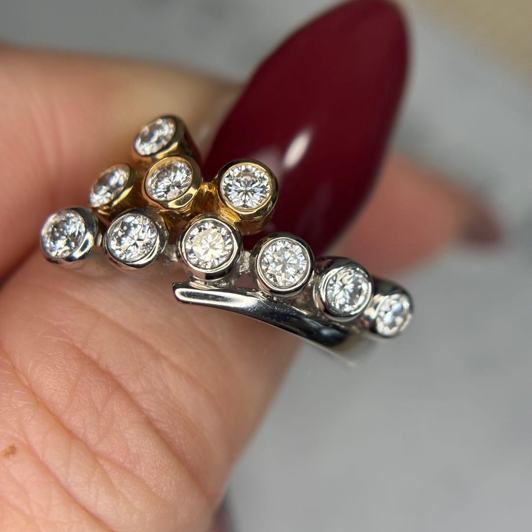 お年玉セール！K18 PT ダイヤモンドリング 0.8ct