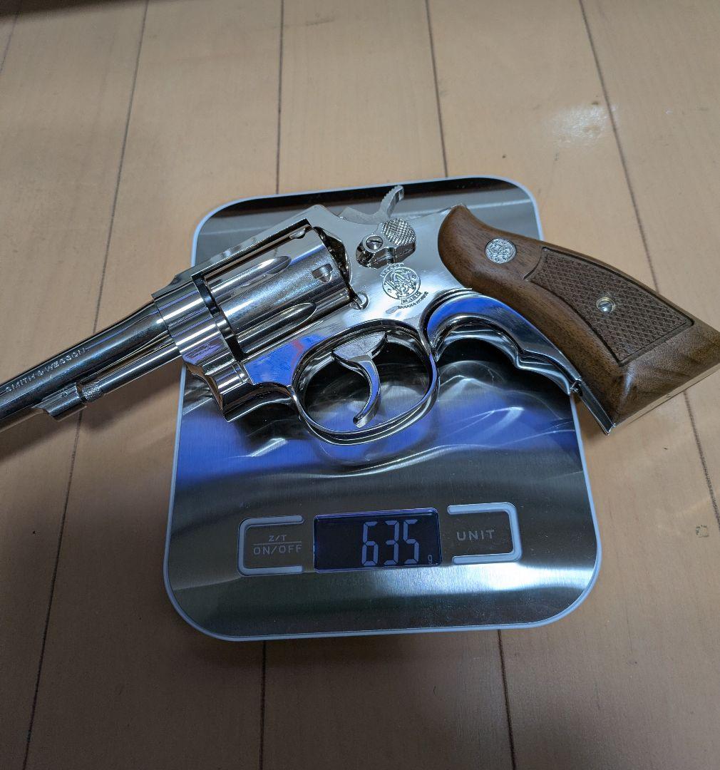(木グリ)　タナカワークス　S&W M10 ミリポリ　ニッケルフィニッシュ