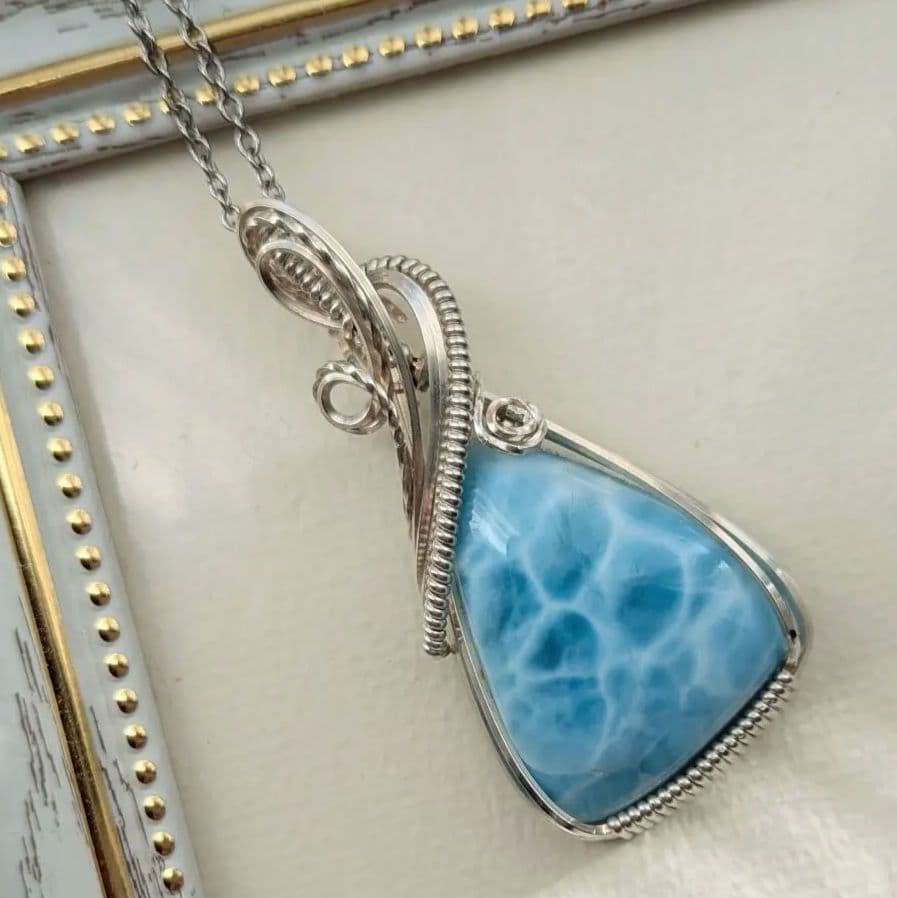 【専用】Silver925ラリマー❅ワイヤーアートペンダントトップ☆