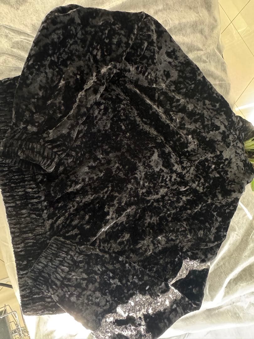 AMIRI クラッシュベロア トラックジャケット　ブラック　L