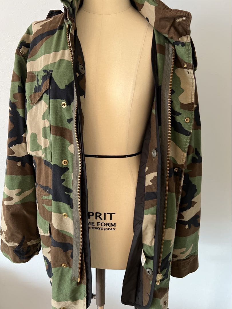 M.W.O.B.H.M キルティングライナー付き迷彩ジャケット XL