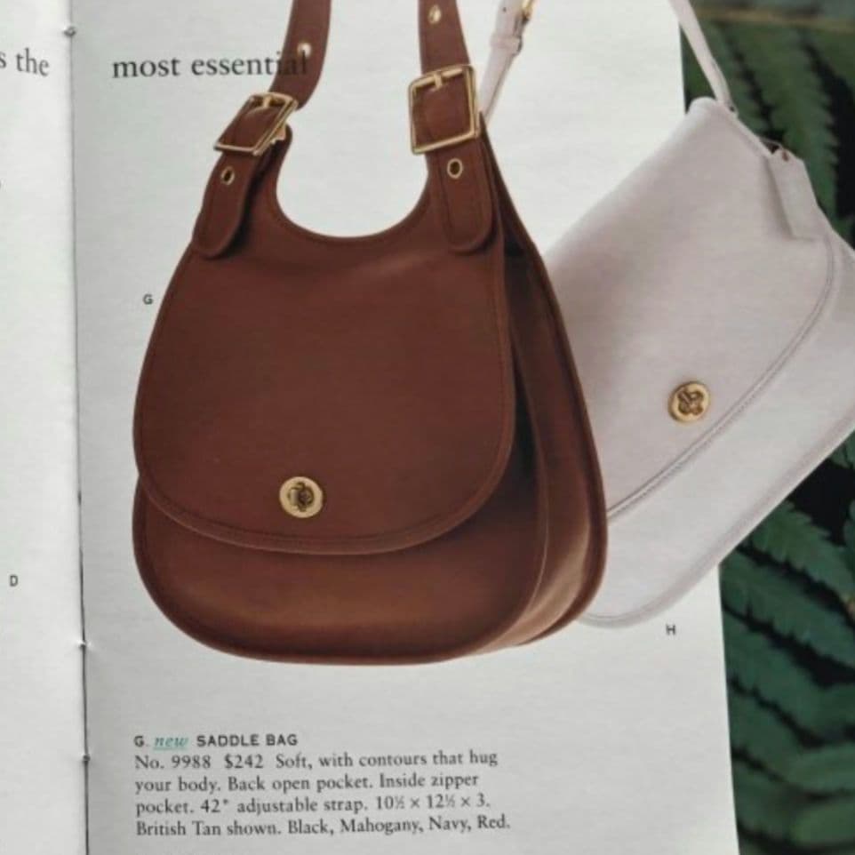 バッグ Vintage Coach saddlebag 9988 Black