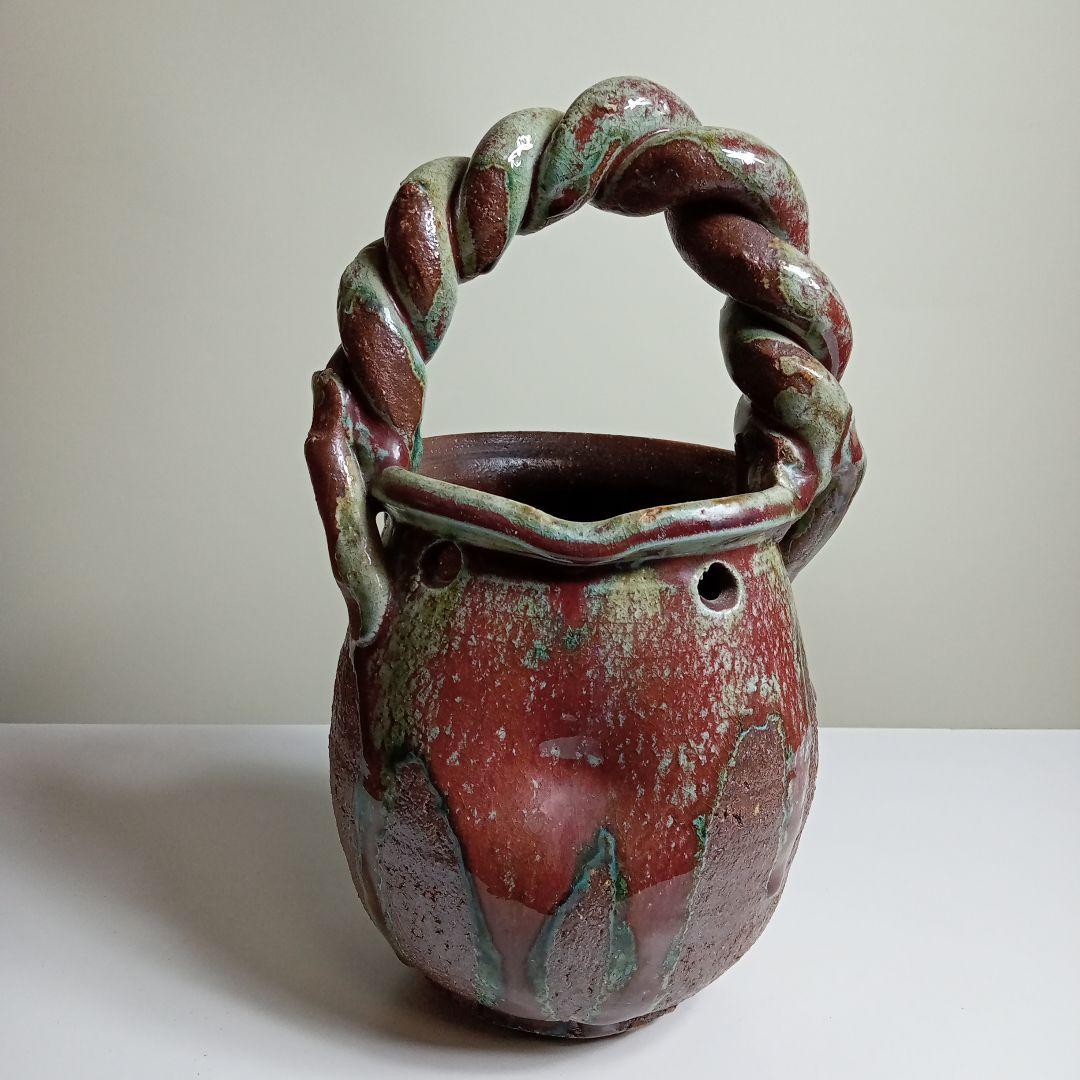 信楽焼　花瓶　D−62