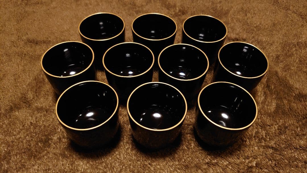 輪島塗　漆器　蕎麦猪口　湯呑み　猪口　向付 　蔵出し　１０客