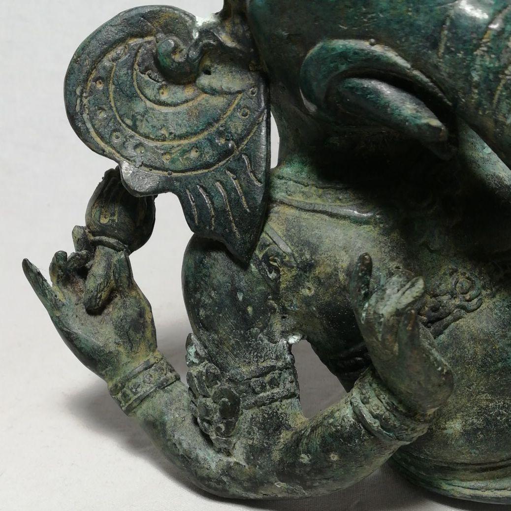 古銅　ガネーシャ　涅槃像　神