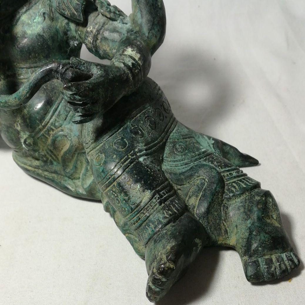 古銅　ガネーシャ　涅槃像　神