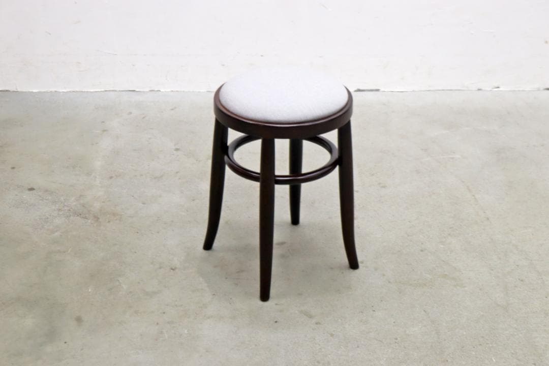 在庫2脚 秋田木工 張替え済み ベントウッド スツール 丸椅子 レトロ モダン