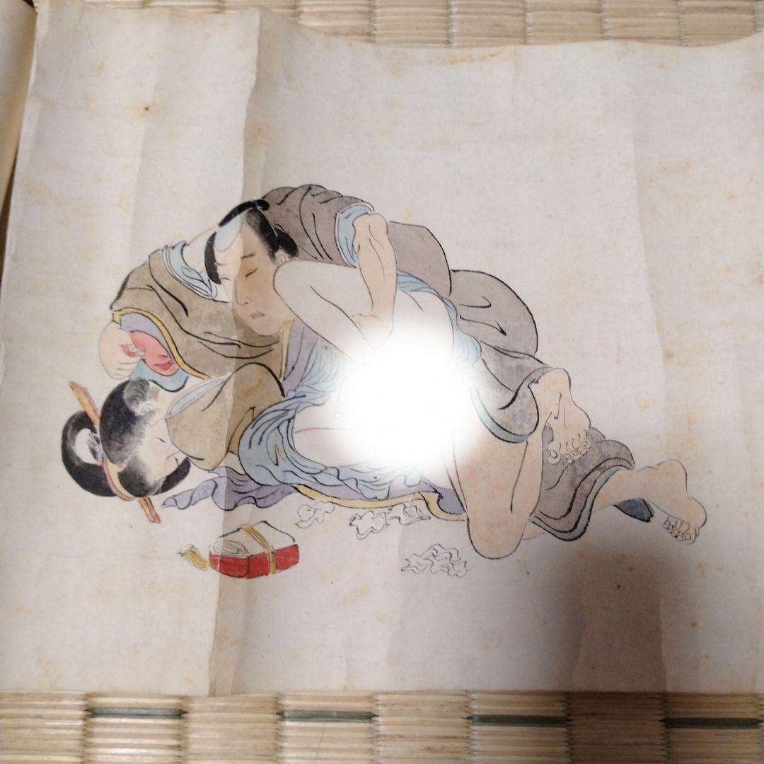 レア！【希少！春画】日本画 巻物 浮世絵 絵巻物 古美術 骨董