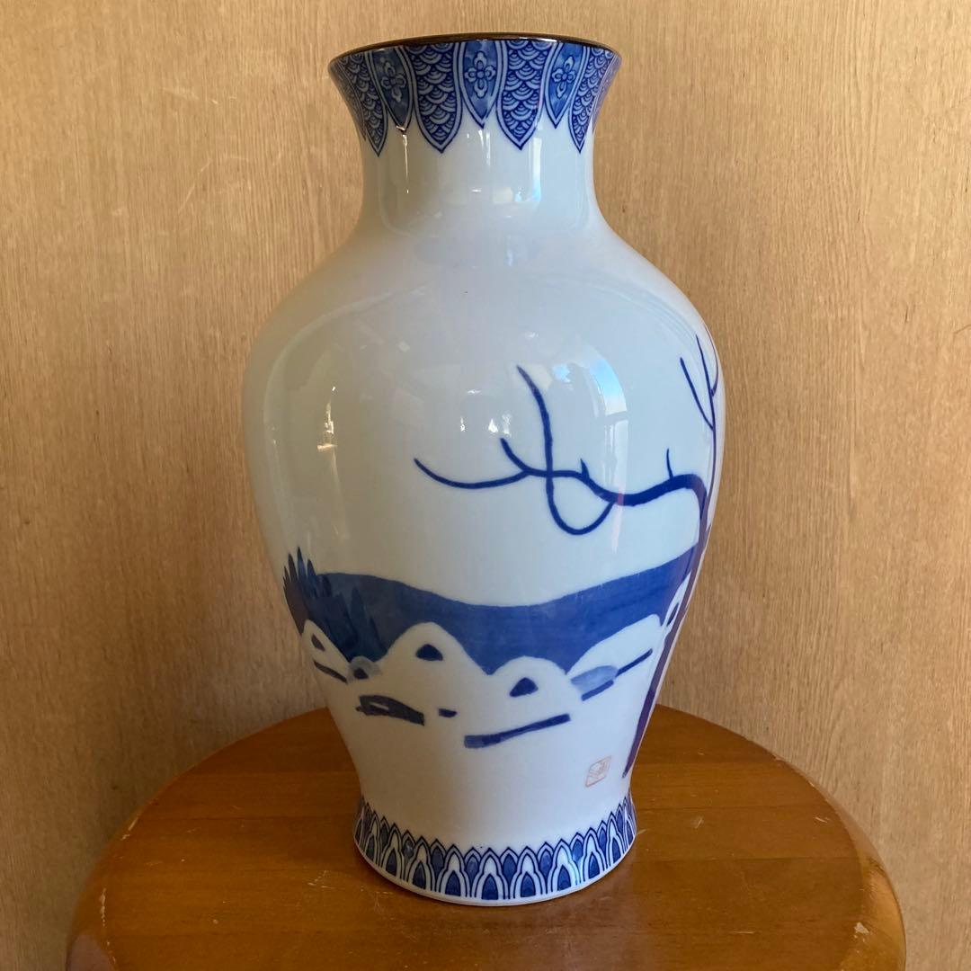 会津の冬　斉藤清　花瓶　西峰