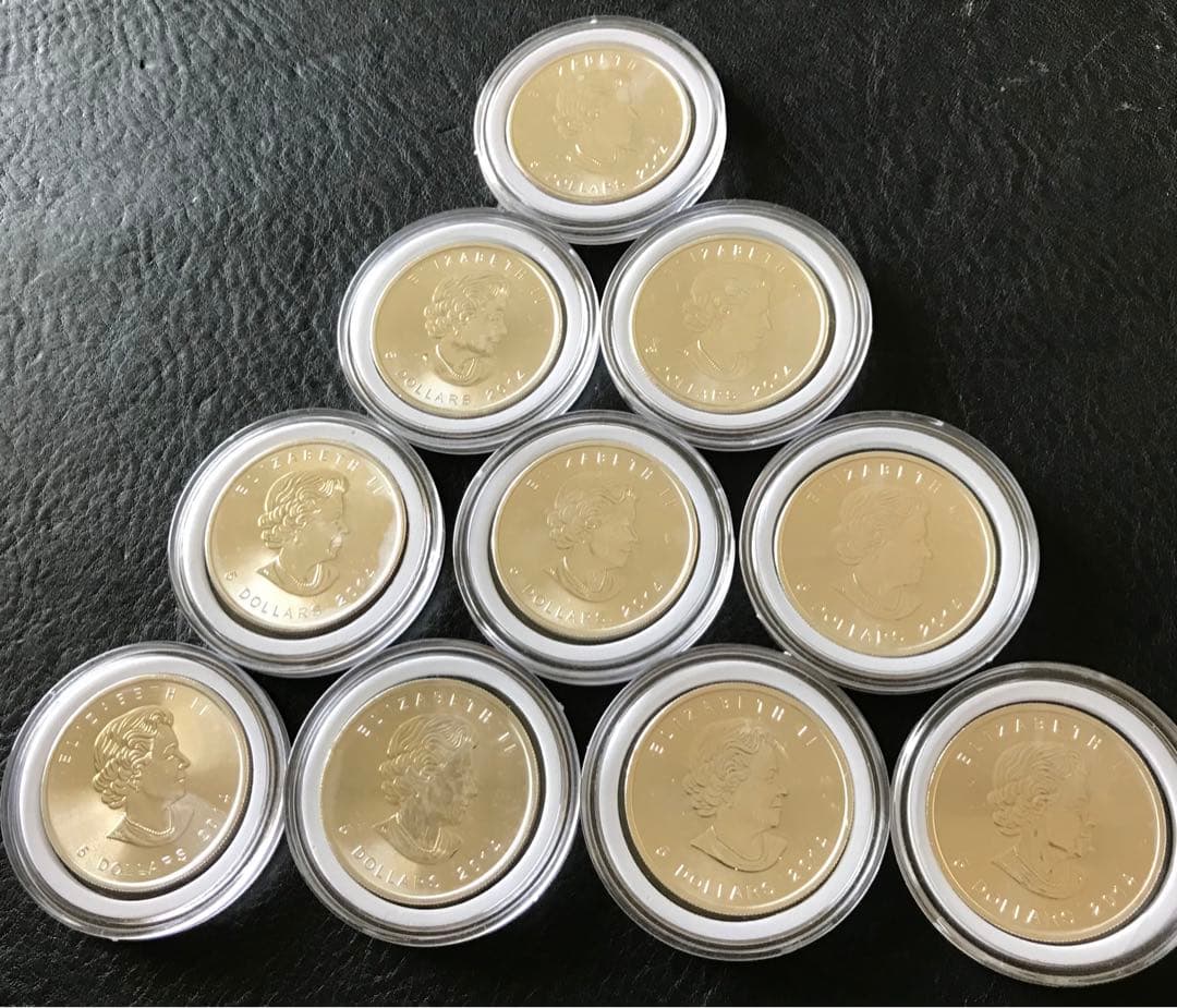 J008 メイプルリーフ銀貨　１０枚