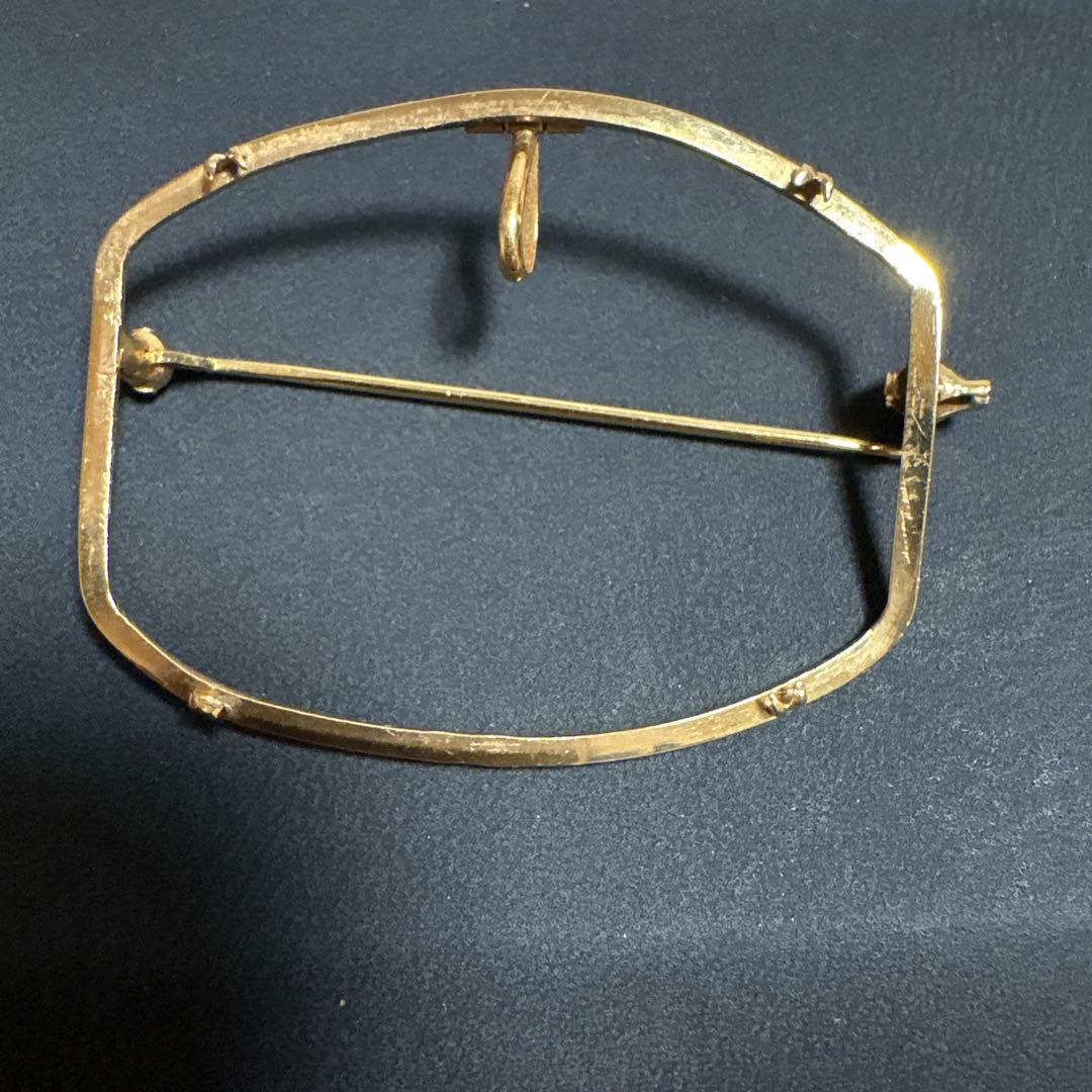 K18 18金 ブローチ枠のみ 3g 本物保証 ★購入前コメント必須