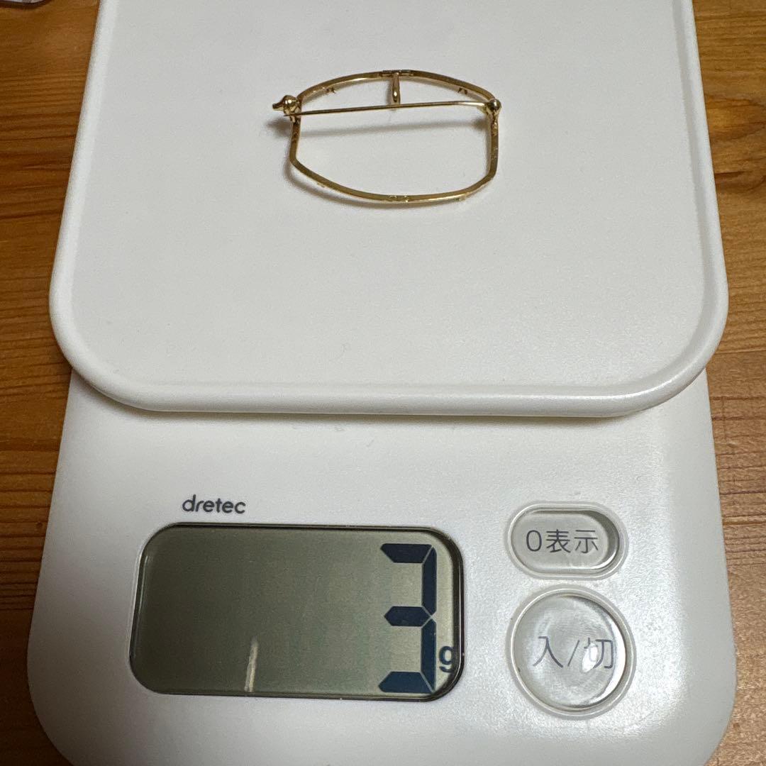 K18 18金 ブローチ枠のみ 3g 本物保証 ★購入前コメント必須