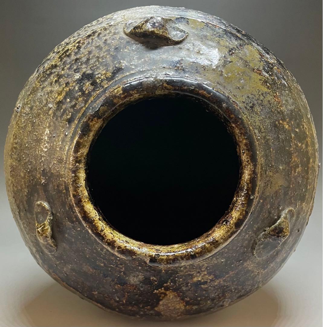 古常滑　三耳壺　胡麻だれ　大壺　32cm 　　　n577