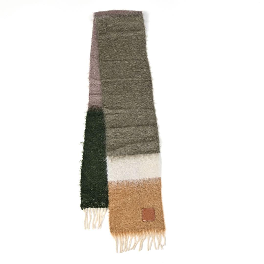 美品　ロエベ スカーフ loewe ウールモヘア　マフラー　モヘアマフラー