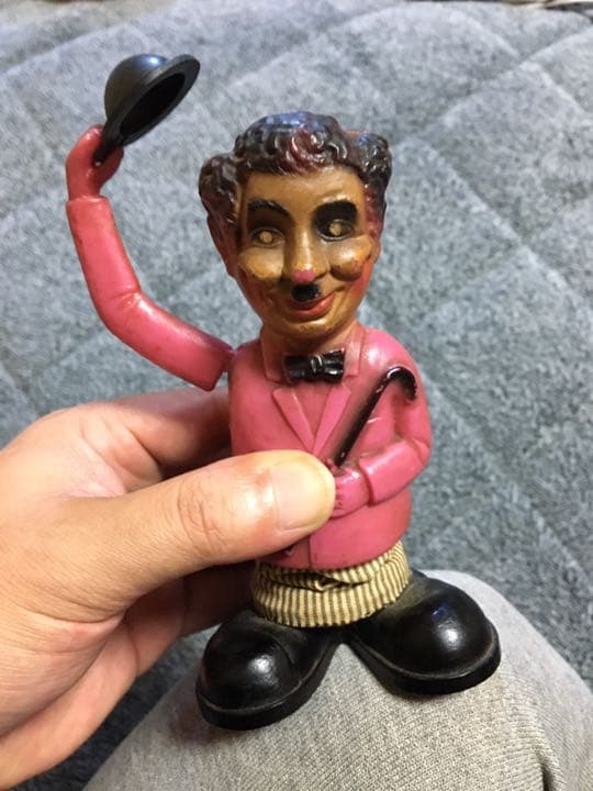 レトロ　プラ製　チャップリン人形フィギュア　検索ソフビ　ポピー　ブルマァク