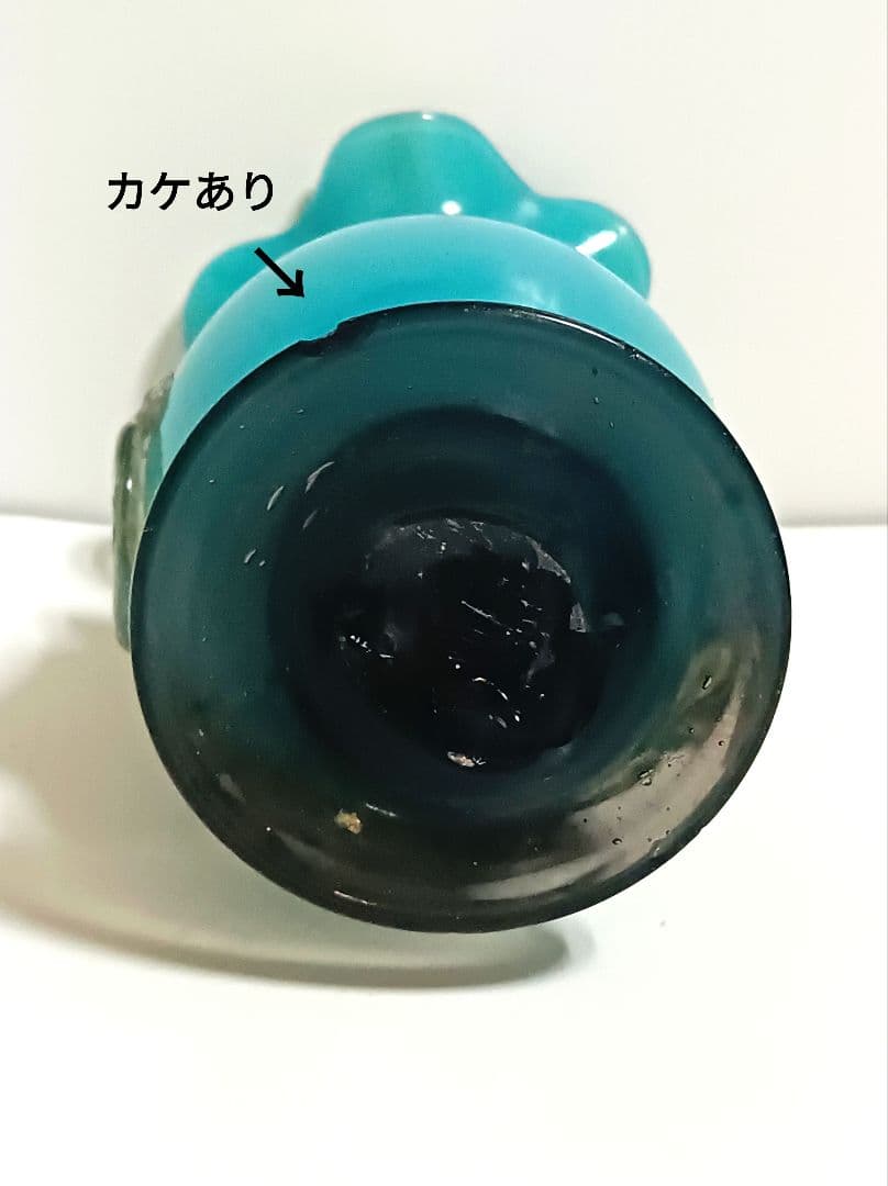 【骨董】大正ガラス　当時物　花瓶　吹きガラス　耳付花瓶　大正ロマン