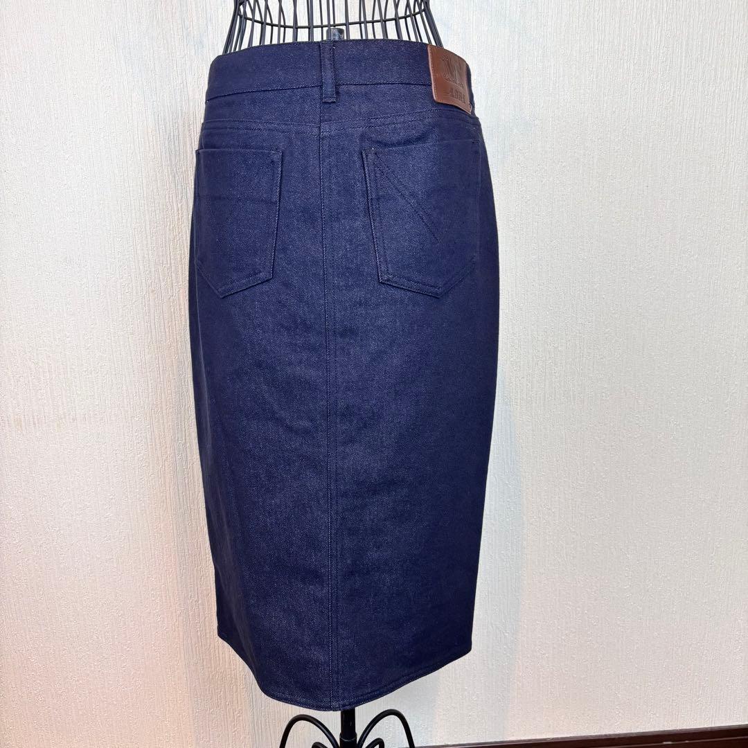 ★Max Mara★マックスマーラ★紺デニム タイトスカートスリット入★白タグ★